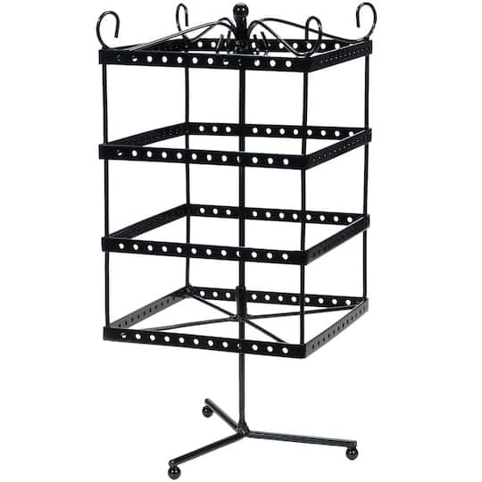 Black Metal Spinning Earring Rack by Bead Landing™